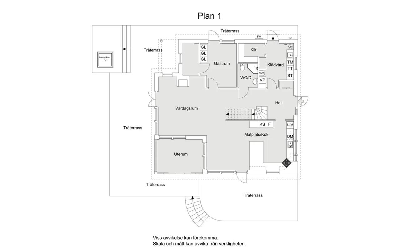 Planritning för Hällstigen 4