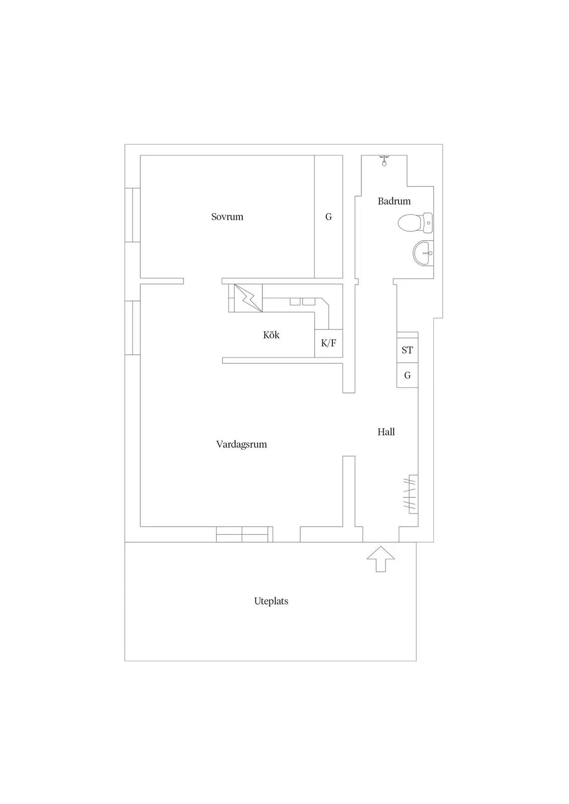 Planritning för Lagmansgatan 2C