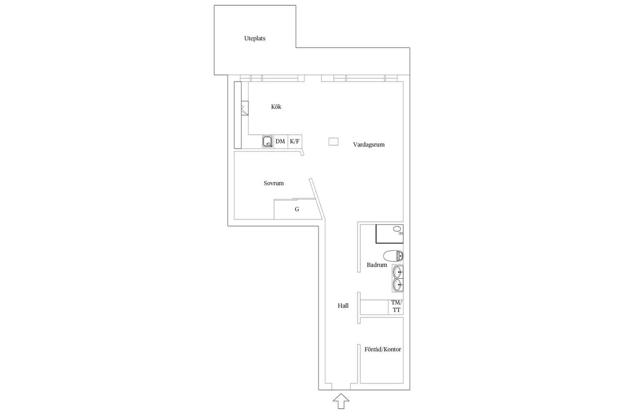 Floor plan for Fridkullagatan 23