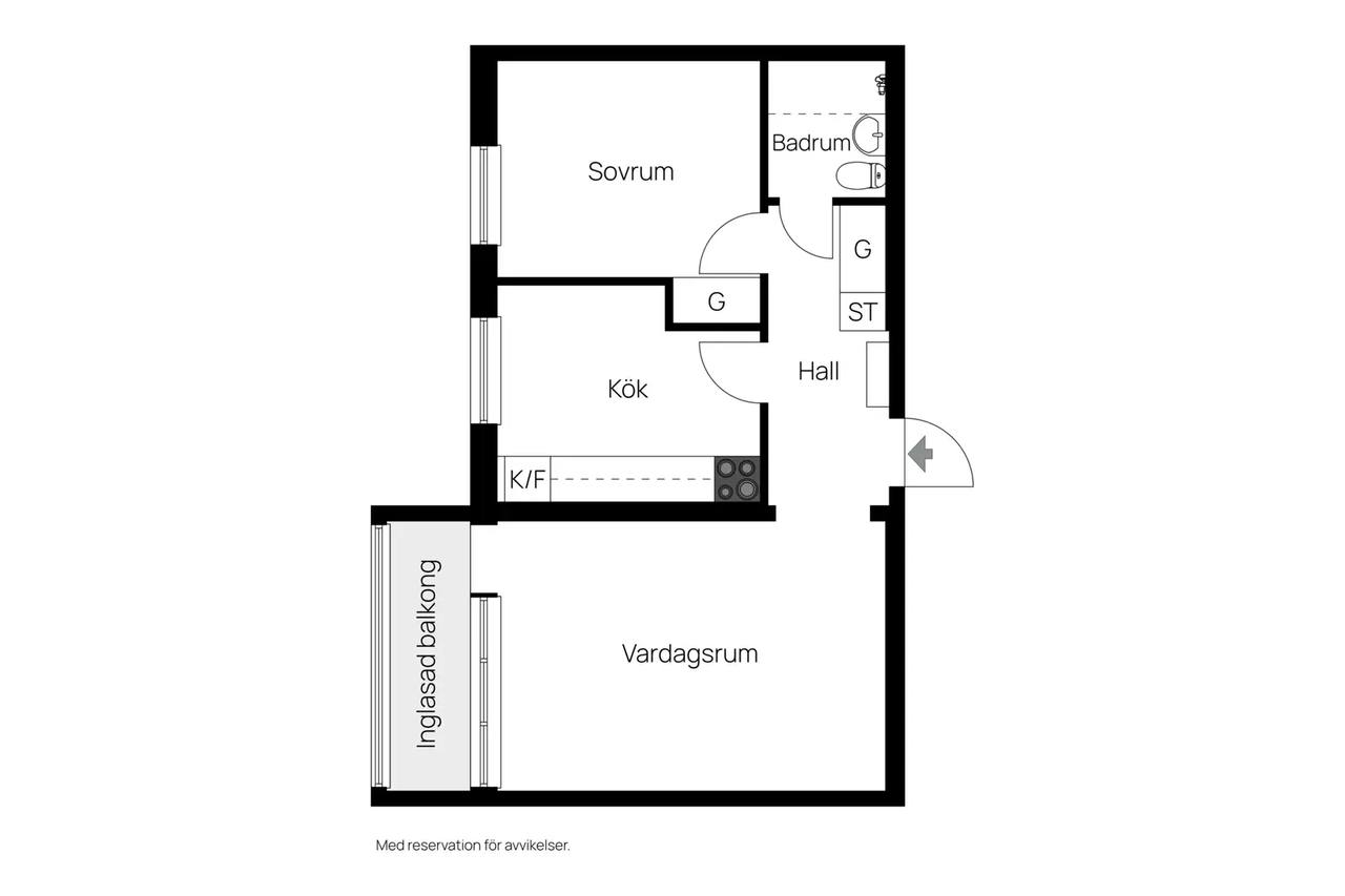 Floor plan for Branteviksgatan 9a