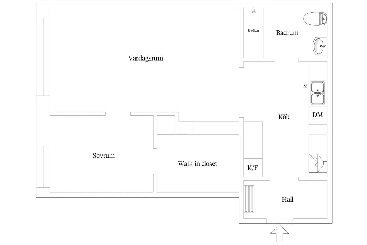 Floor plan for Industrigatan 5