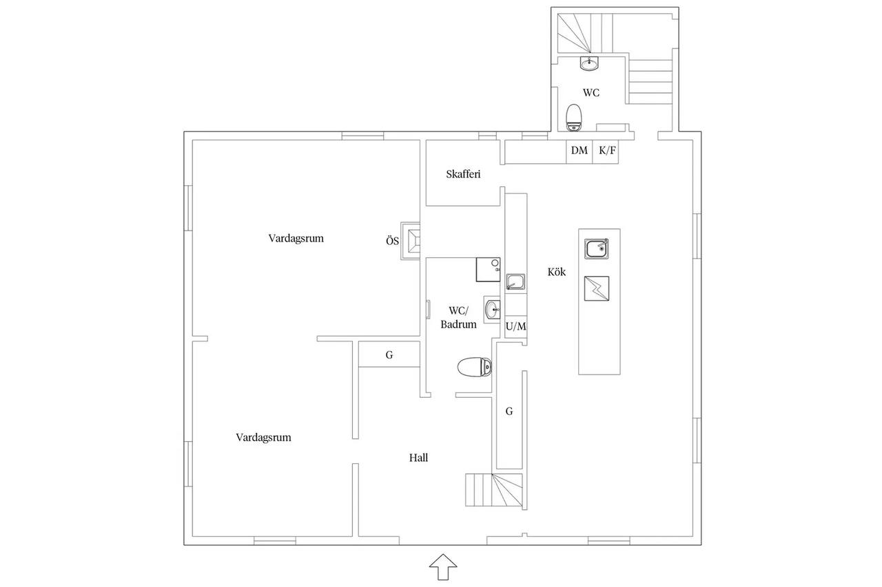 Floor plan for Sanda Prästgården 227