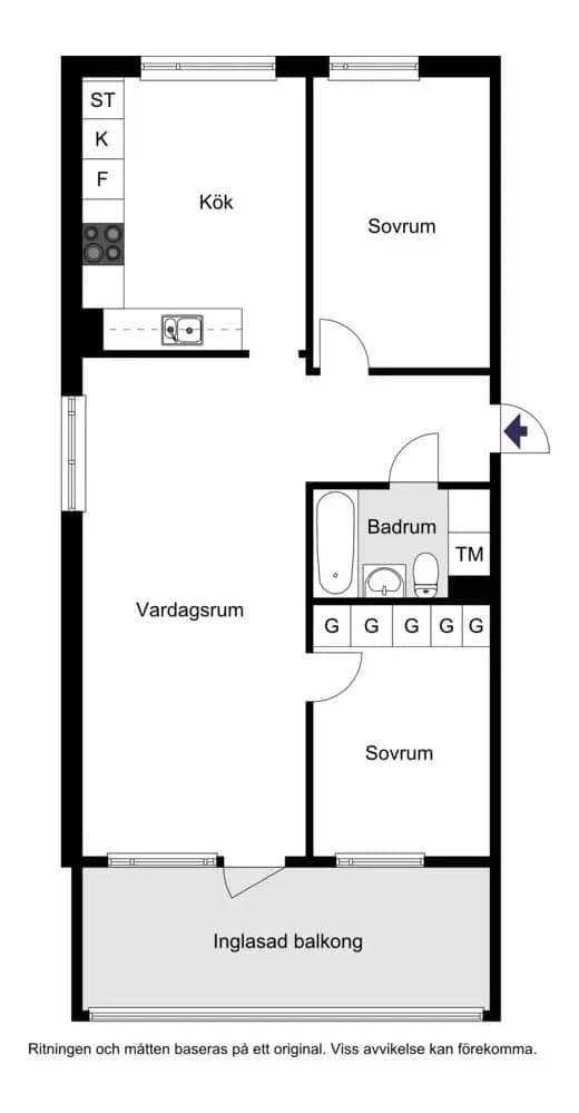 Planritning för Bärnstensgatan 2