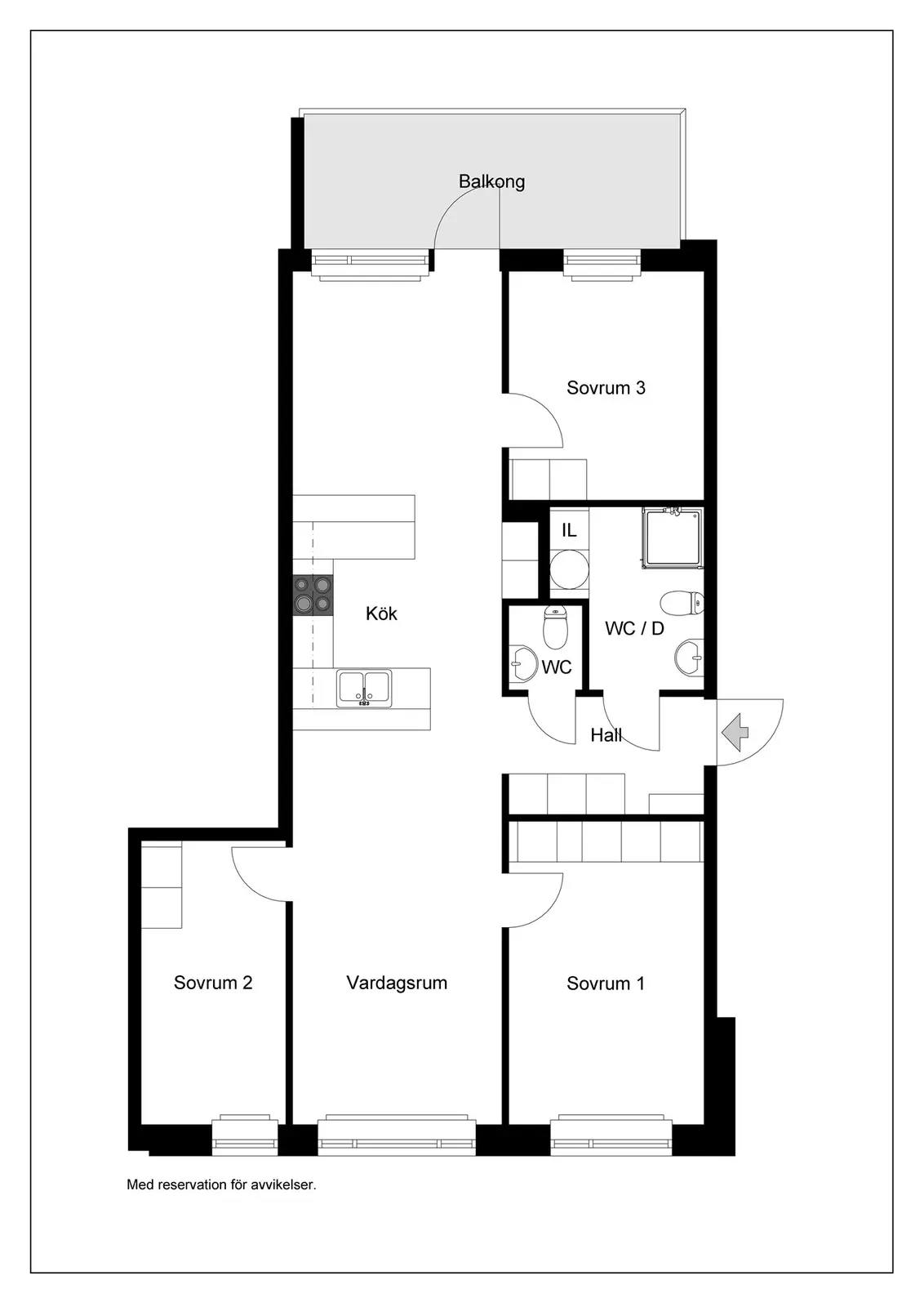Floor plan for Kålhagsvägen 28a