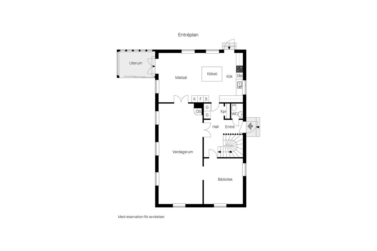 Floor plan for Stora Nygatan 4