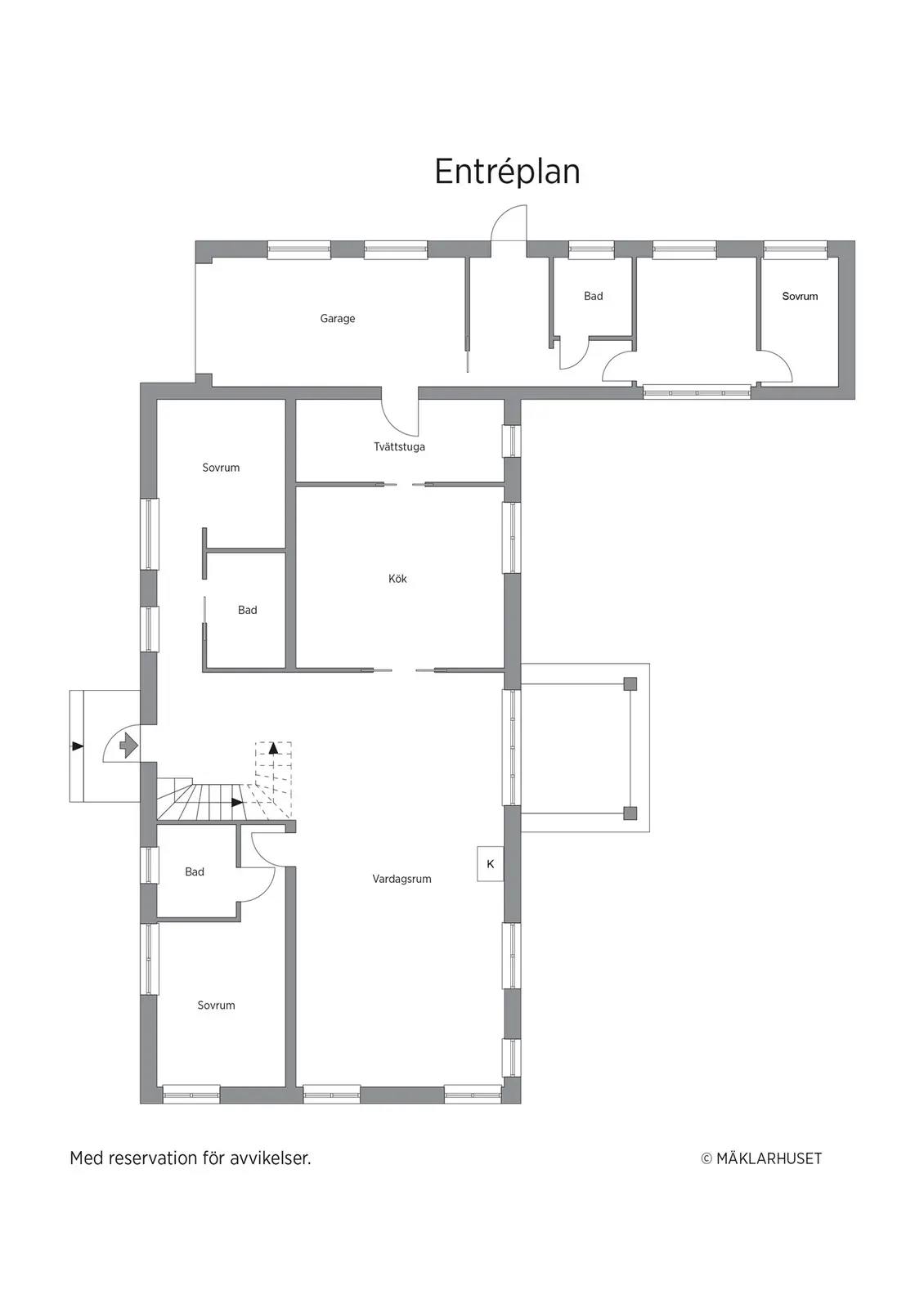 Floor plan for Tornhillsvägen 14