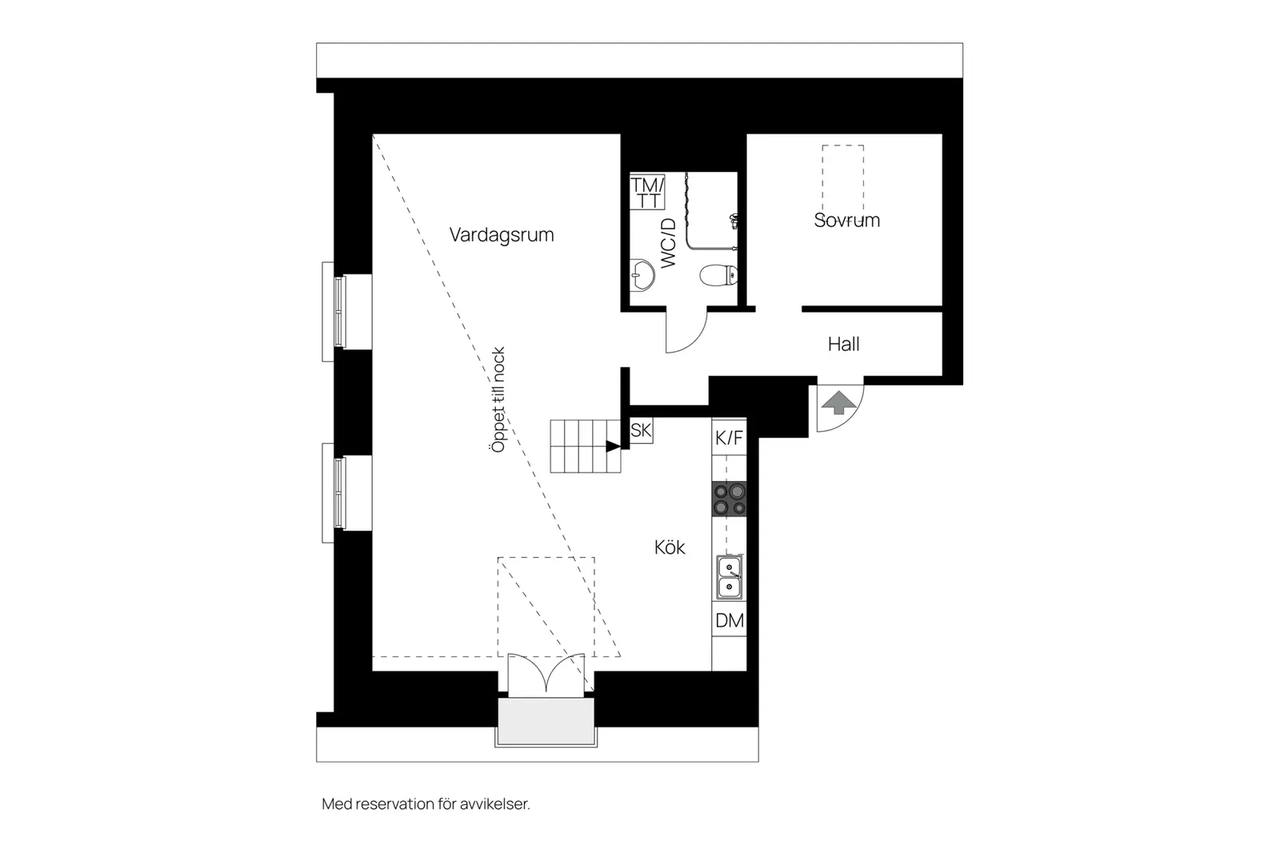 Floor plan for Claudelins väg 2 D
