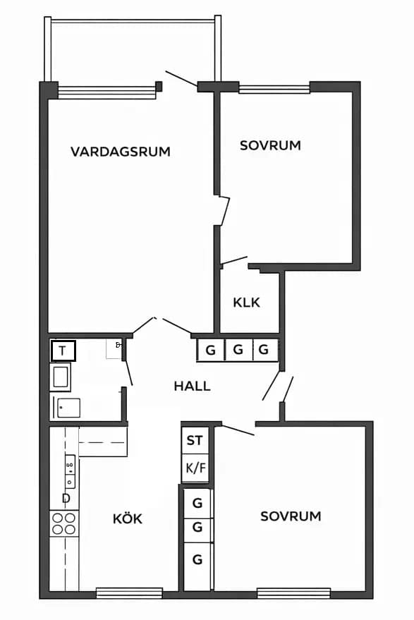 Floor plan for Månadsvägen 67
