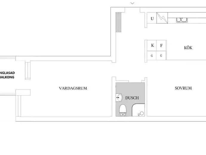 Floor plan for Kungsgårdsvägen 34B