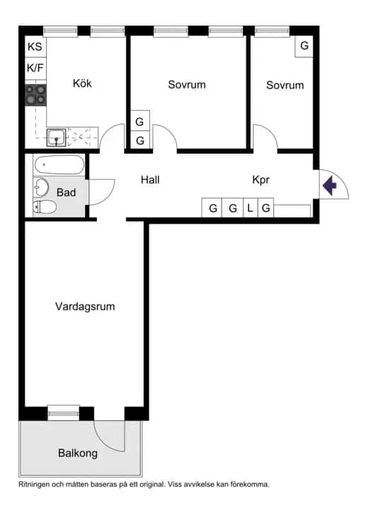 Planritning för Fyrverkaregatan 16A