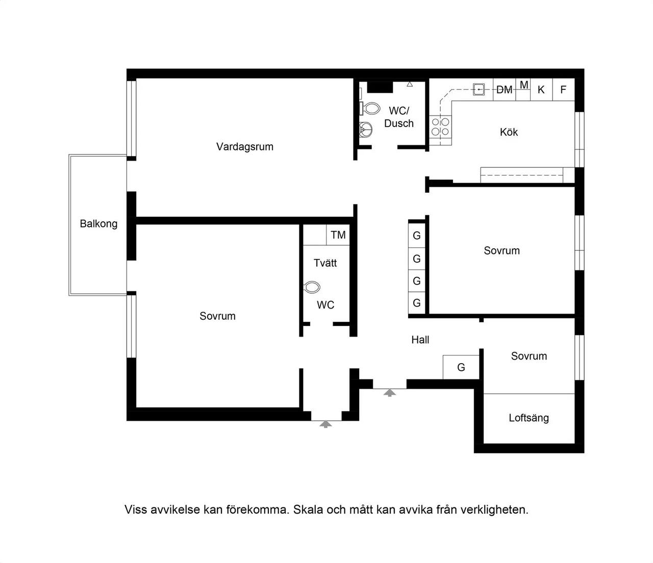 Floor plan for Lillgårdsvägen 12