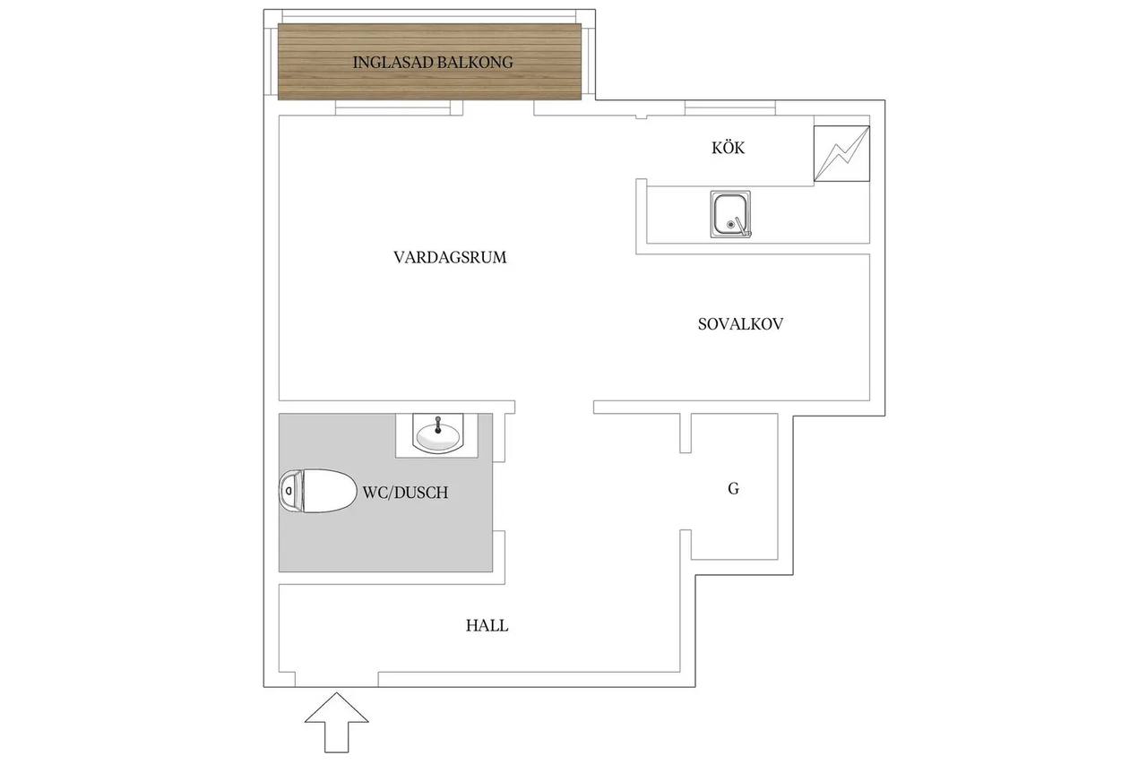 Planritning för Jönköpingsgatan 42B