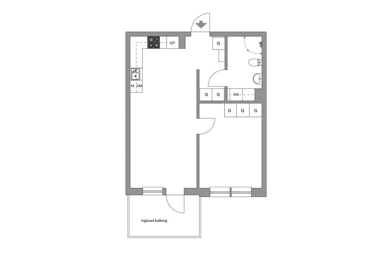 Planritning för Skärvstensgatan 12