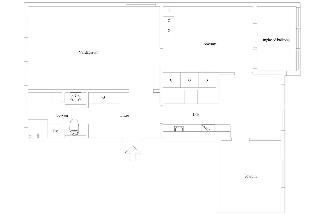 Floor plan for Sockengatan 36C
