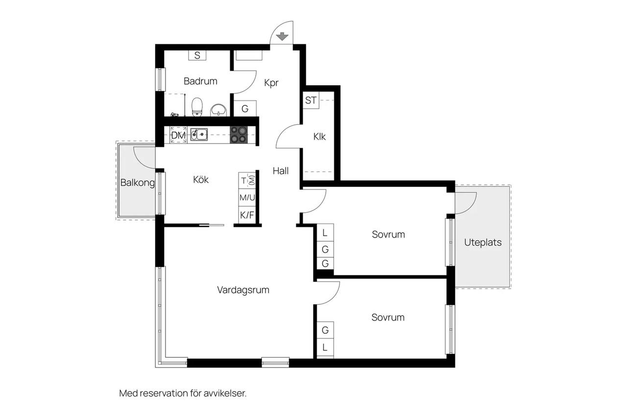 Floor plan for Norrskensbacken 1B