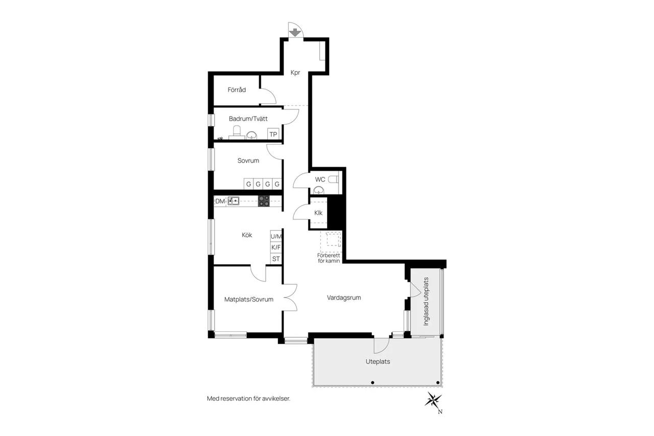 Planritning för Olov Hartmans Väg 35