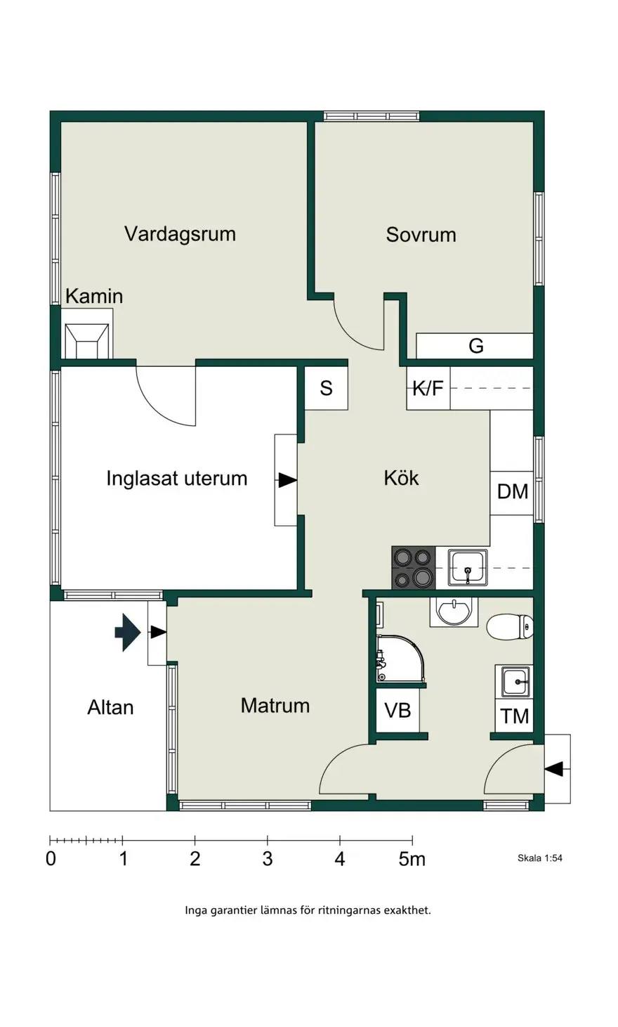 Floor plan for Skarpatorpsvägen 19