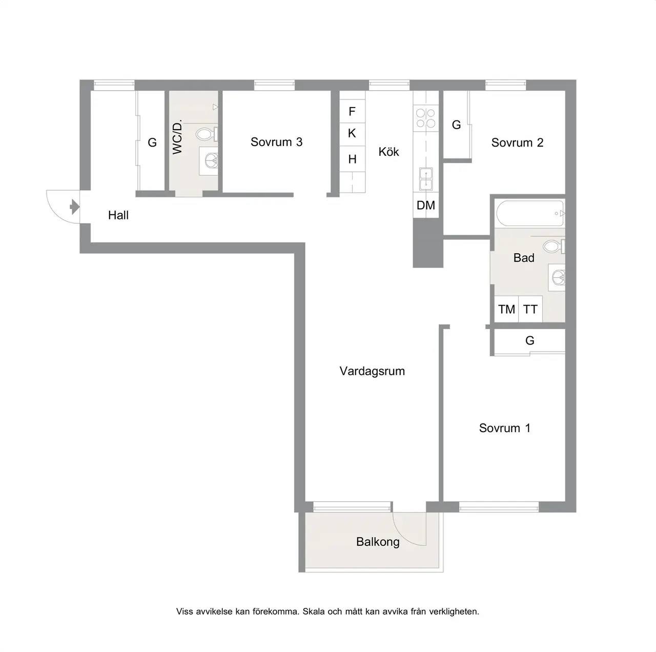 Floor plan for Mellersta Tennisgränd 10