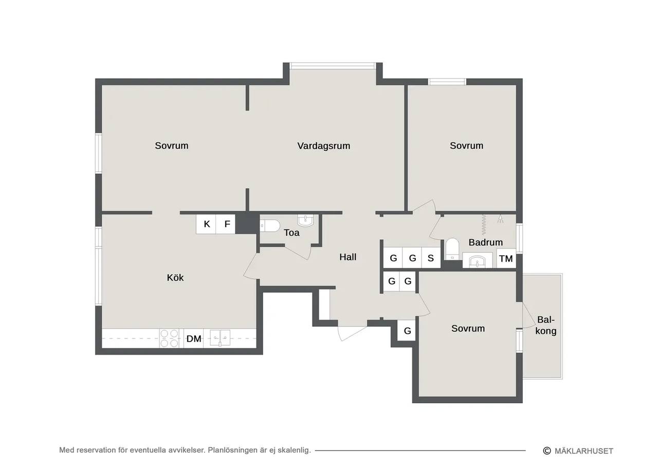 Floor plan for Backgatan 23 A