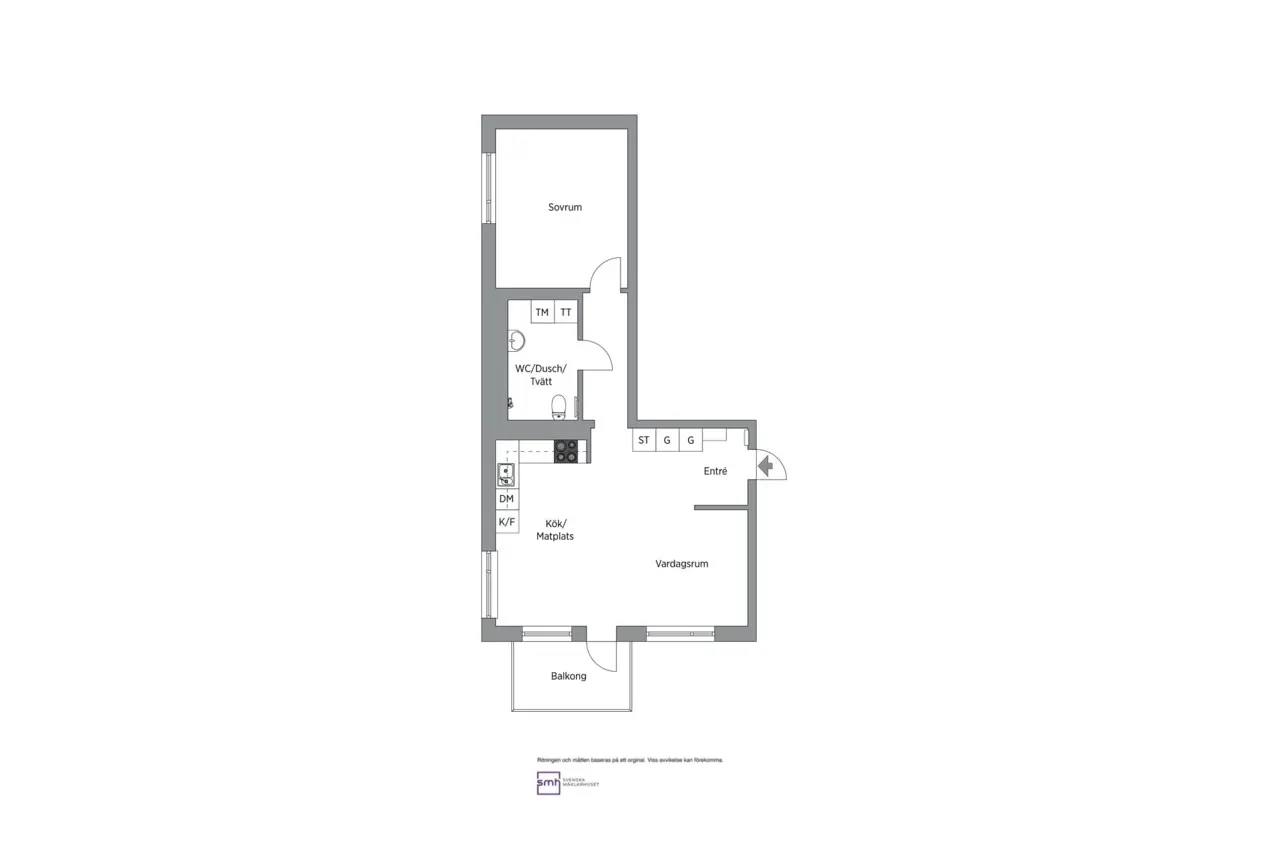 Floor plan for Myntvägen 24