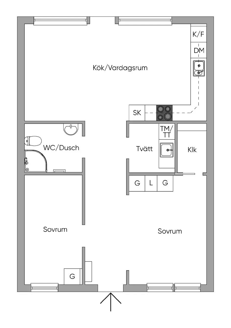 Floor plan for Frej Alsterlinds väg 22