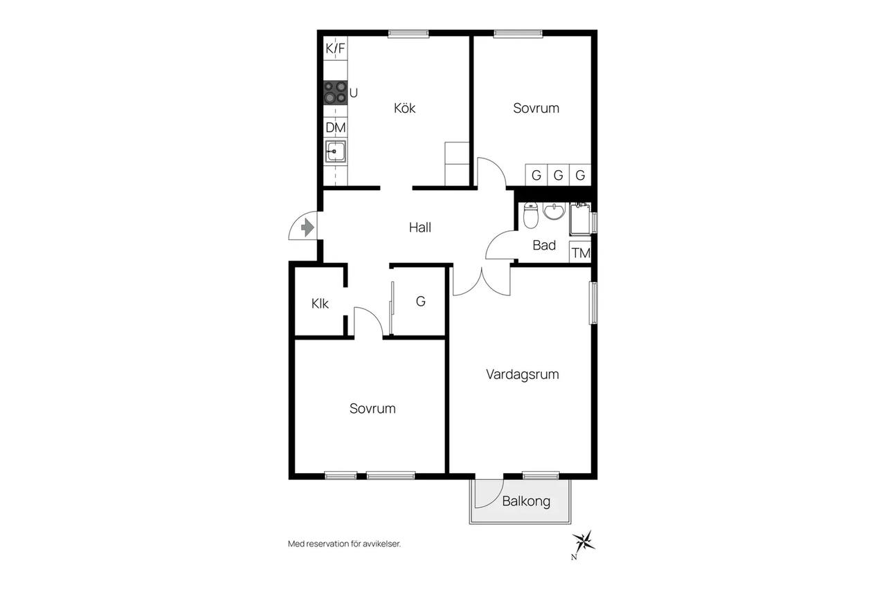 Floor plan for Varbergsvägen 109a
