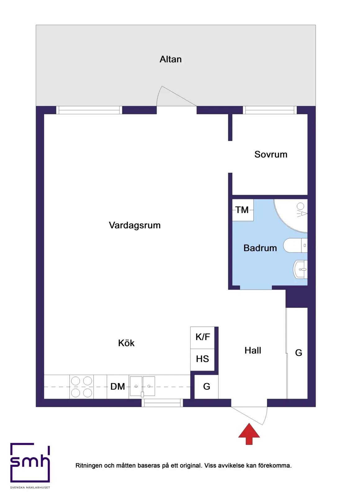 Planritning för Lupinstigen 5C