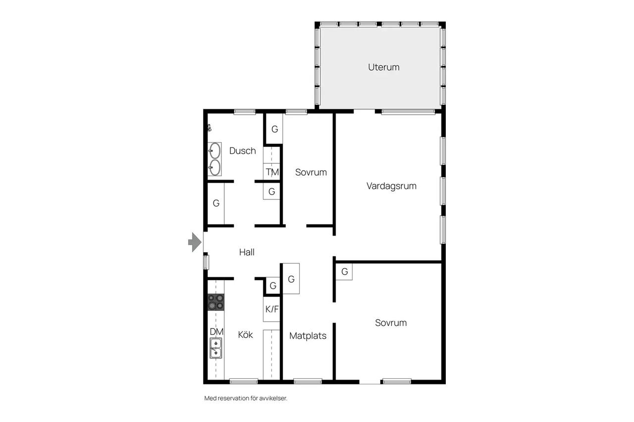 Floor plan for Kappelshamn Växelvägen 13