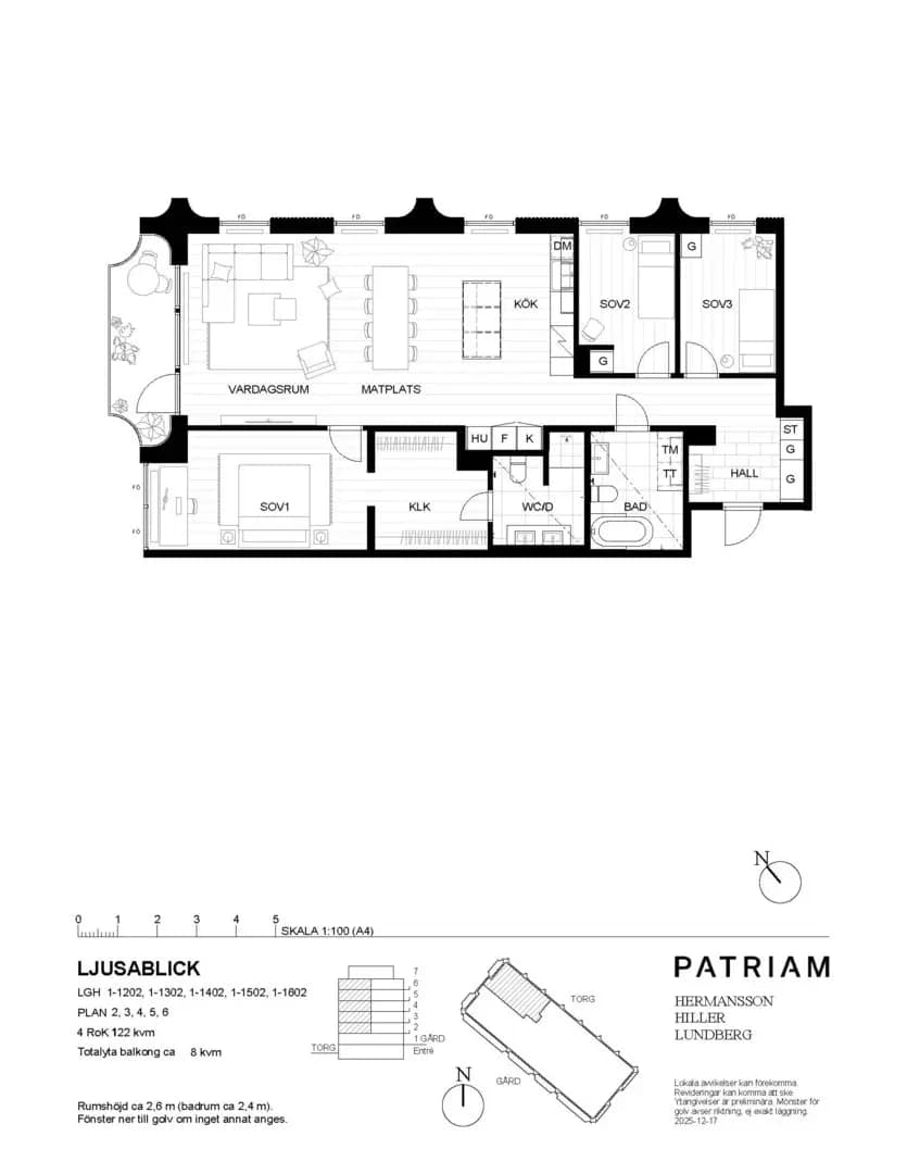 Floor plan for Primusgatan 20, Lgh 1-1202