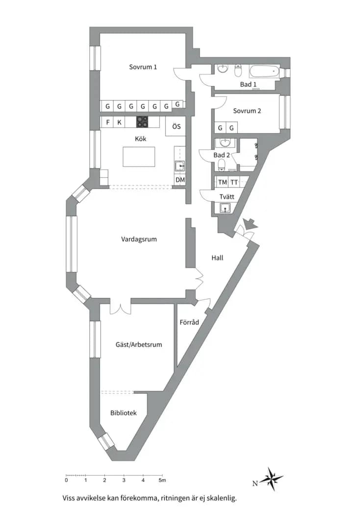 Floor plan for Birger Jarlsgatan 131B/Roslagsgatan 62