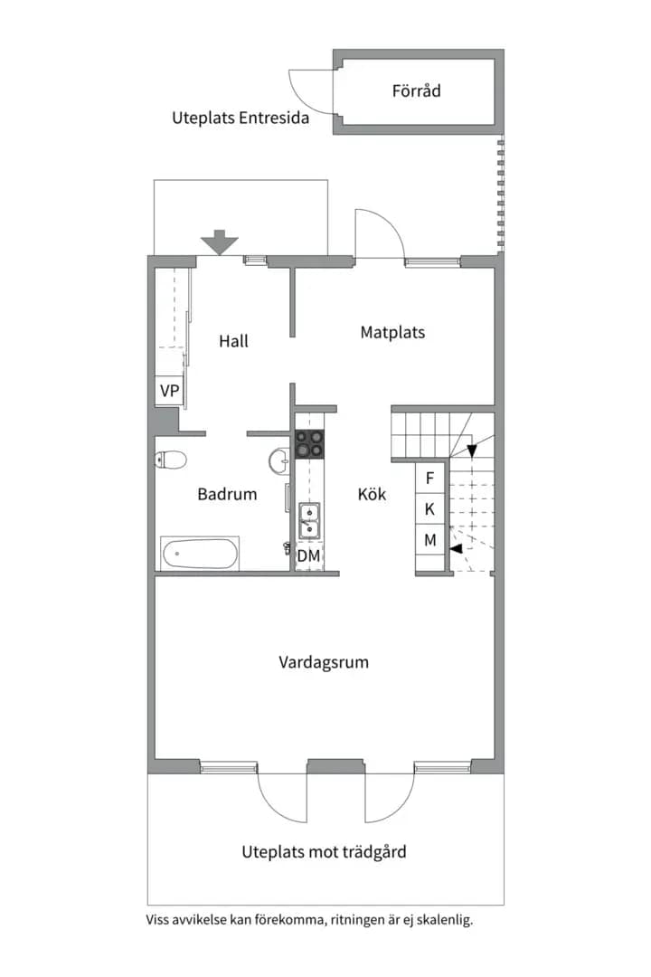 Floor plan for Åbroddsvägen 2J