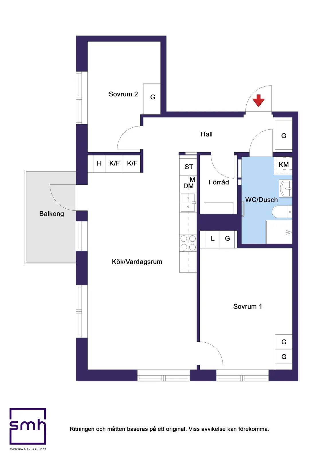 Floor plan for Slörgränd 4