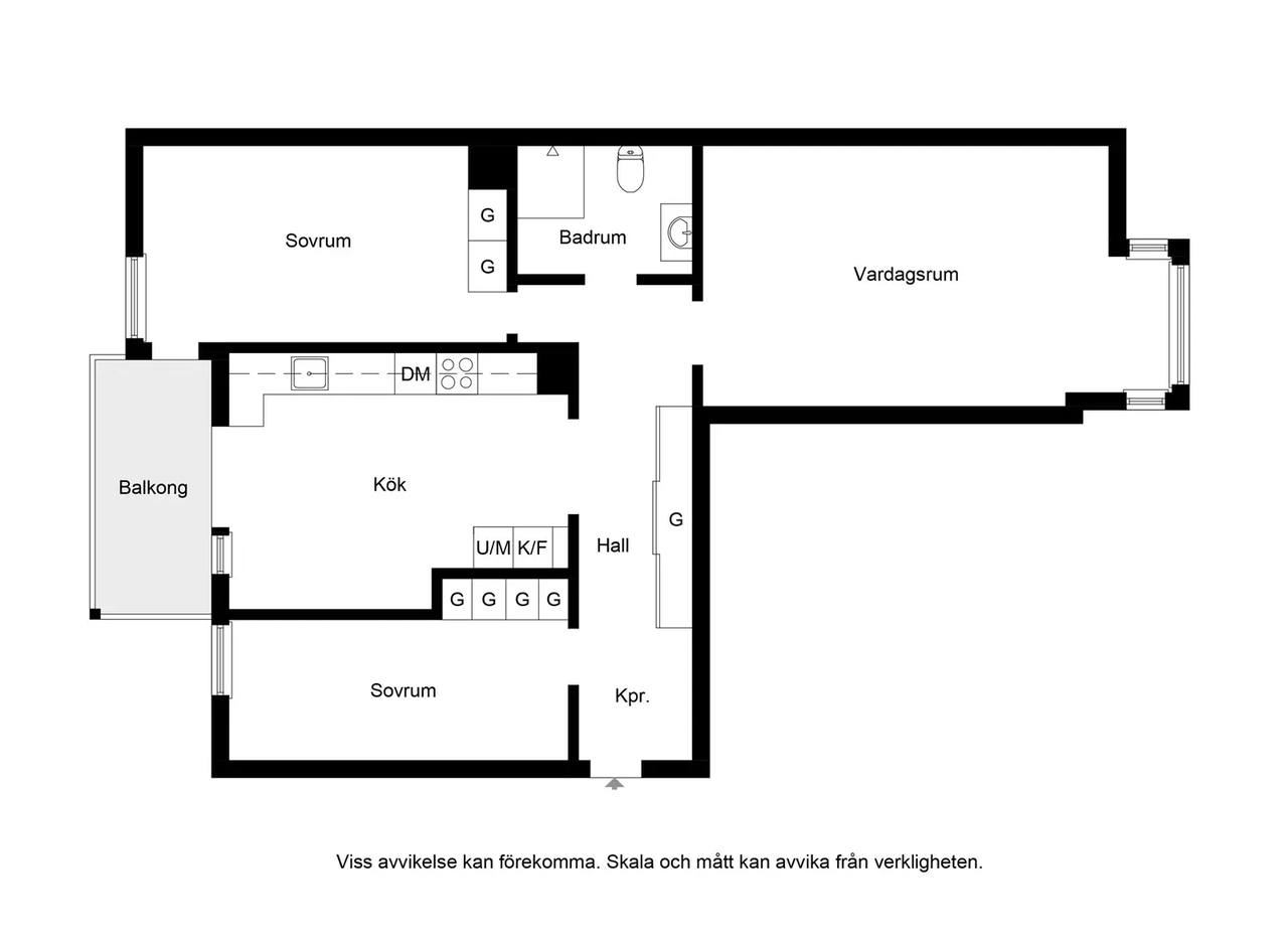 Floor plan for Almbacksgatan 16