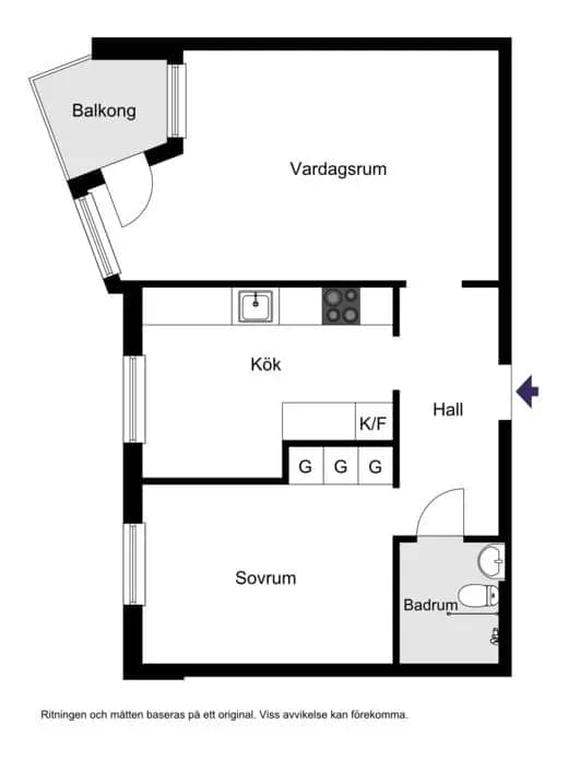 Planritning för Torekovsgatan 3A