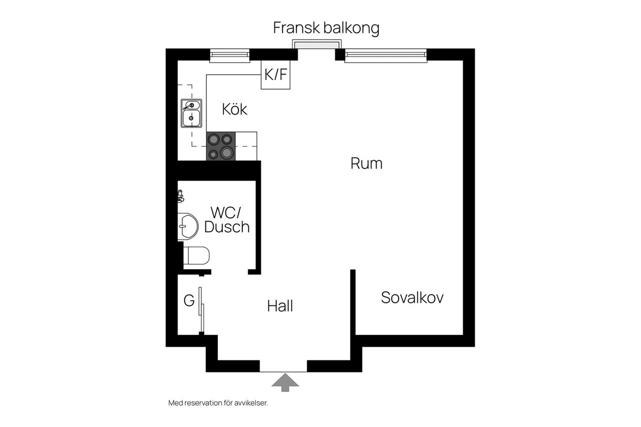 Planritning för Siggesborgsgatan 5 A