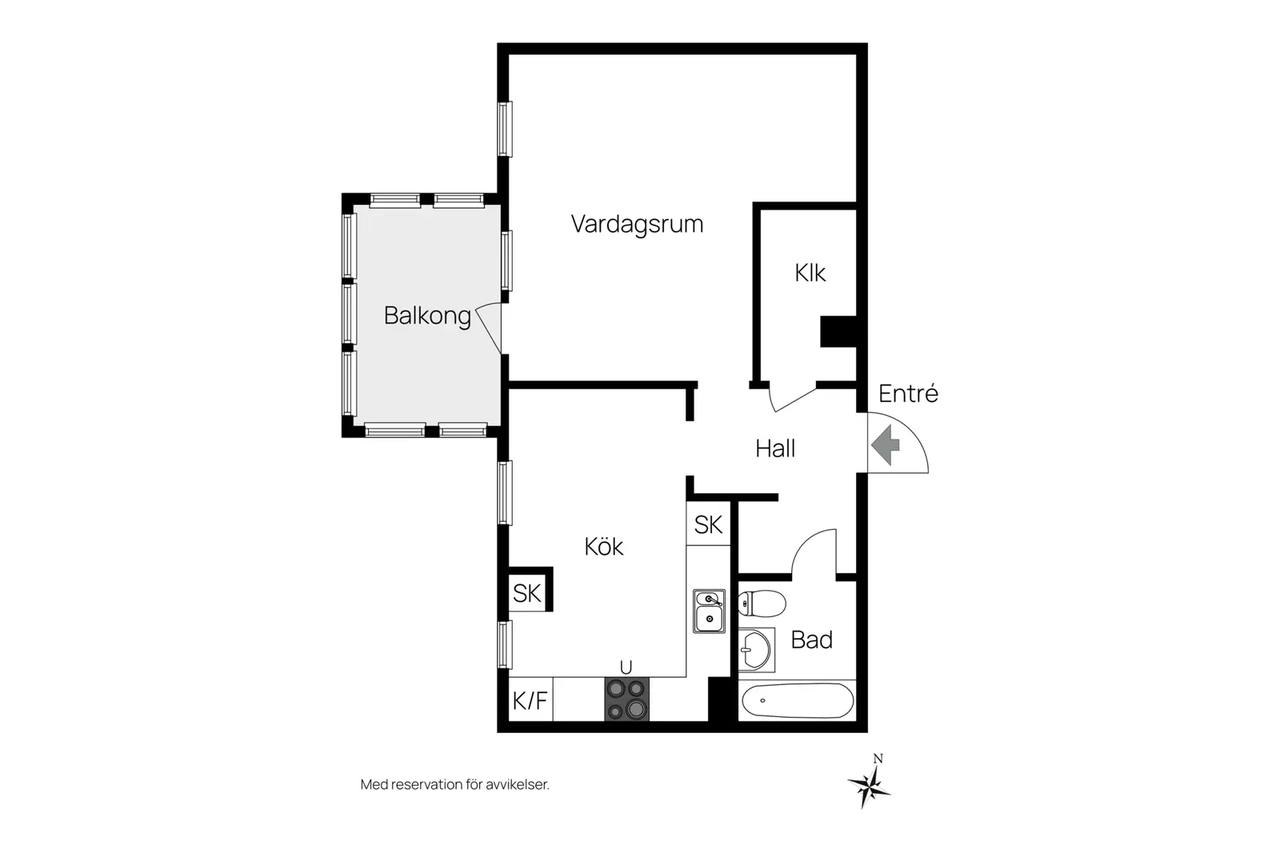 Floor plan for Bodagatan 23