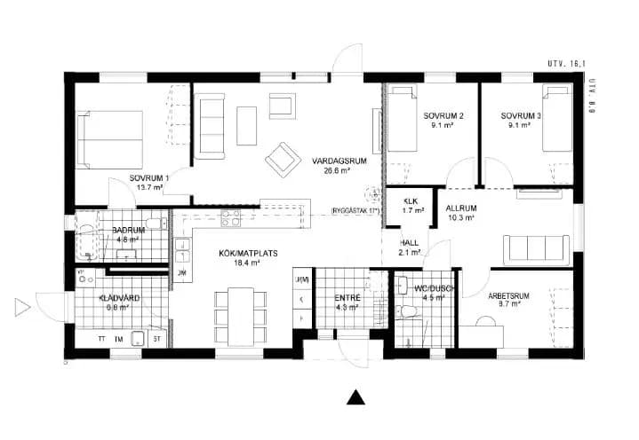 Planritning för Fullerö 655