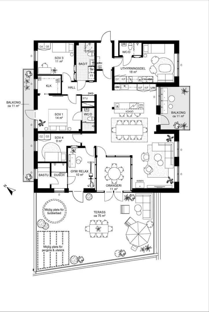 Floor plan for Solnavägen Alkemisten