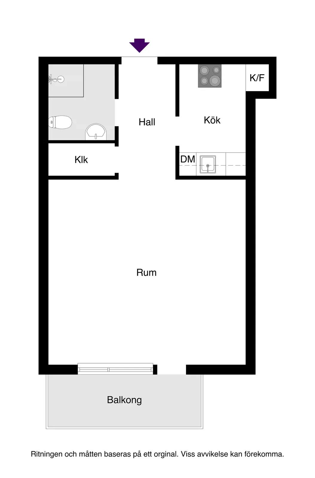 Planritning för Vaksalagatan 40B
