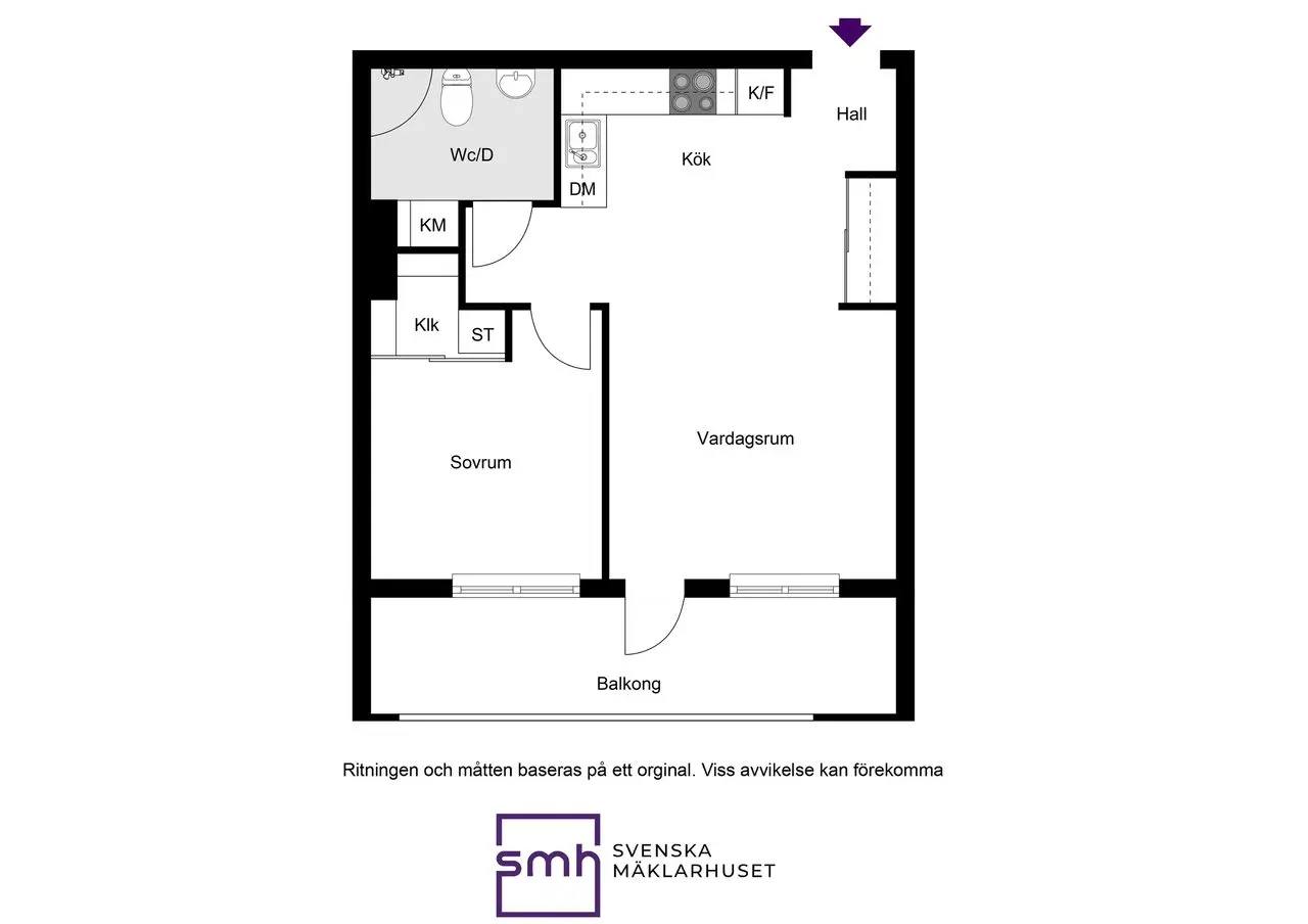 Floor plan for Fernissagatan 6