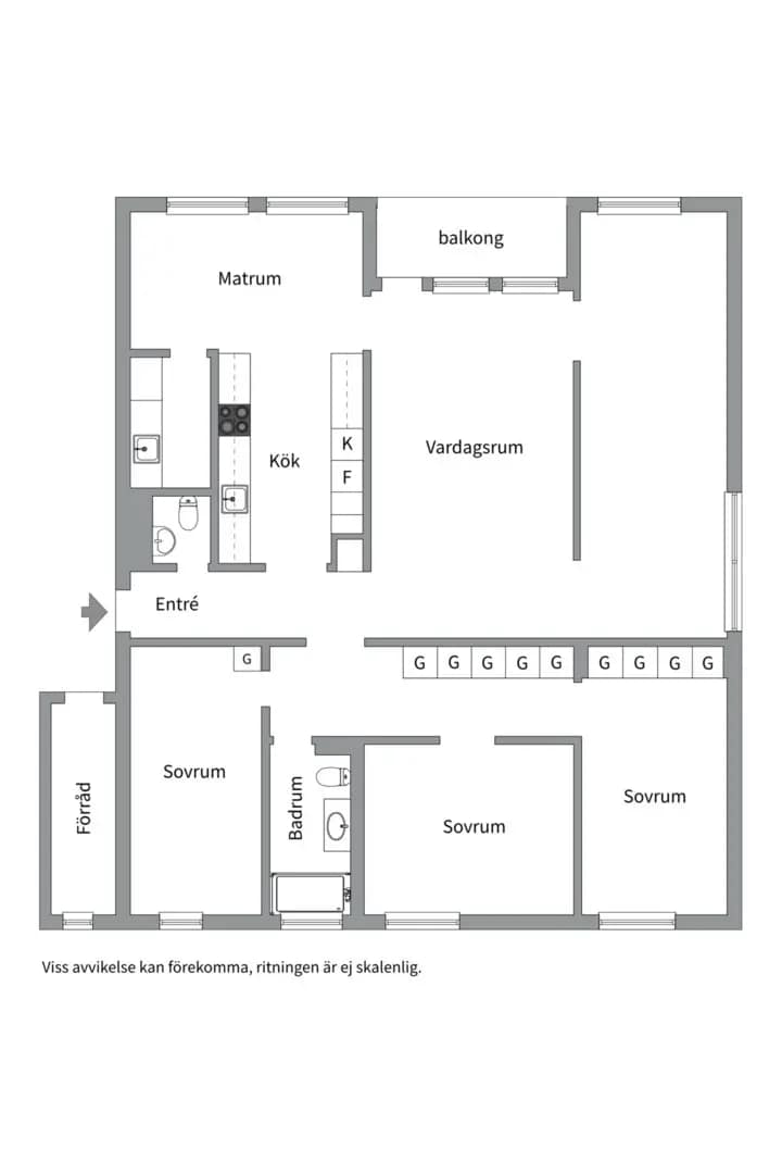 Floor plan for Vinterbrinksvägen 63, 1tr