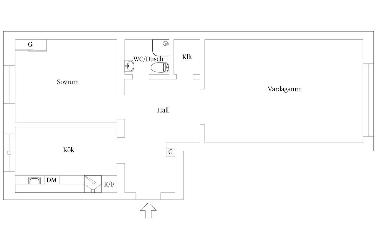 Floor plan for Tullgatan 7B
