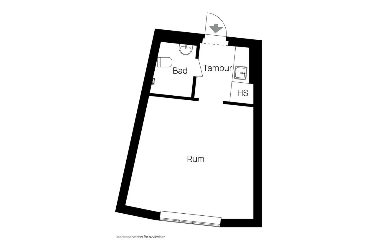 Floor plan for Schantzgatan 2B