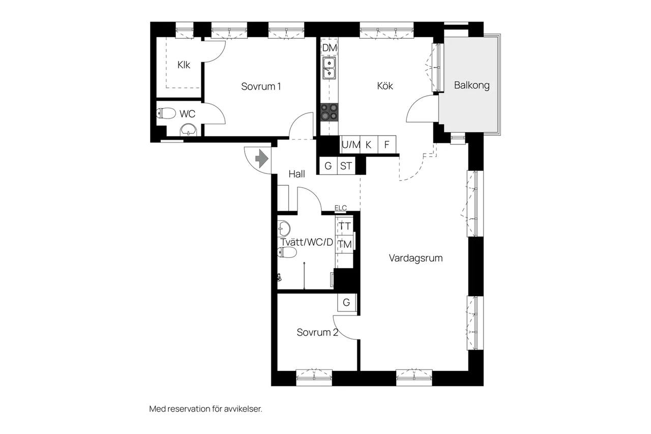 Planritning för Prästgatan 19