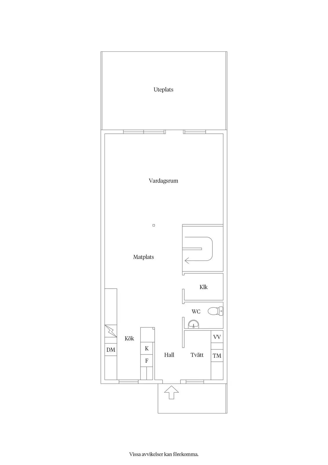 Planritning för Norrbackagatan 5C