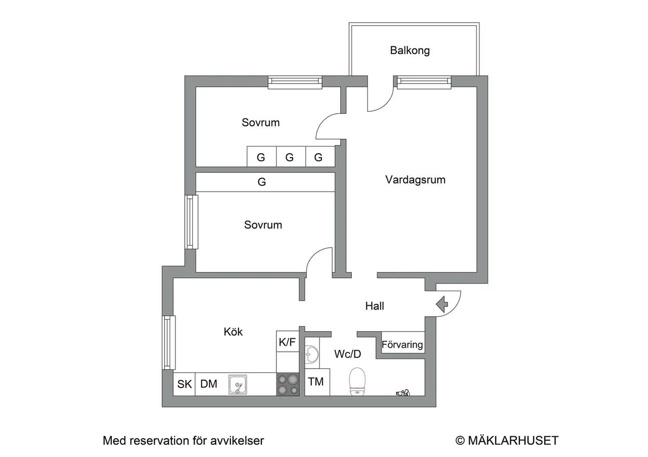 Floor plan for Tulegatan 78