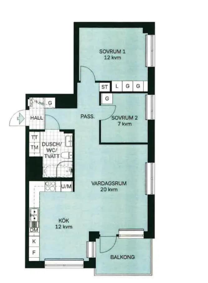 Floor plan for Tollareslingan 18