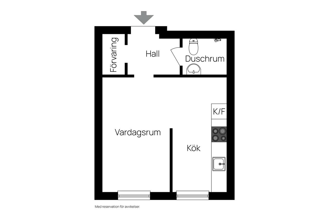 Planritning för Fredsdalsgatan 2 A