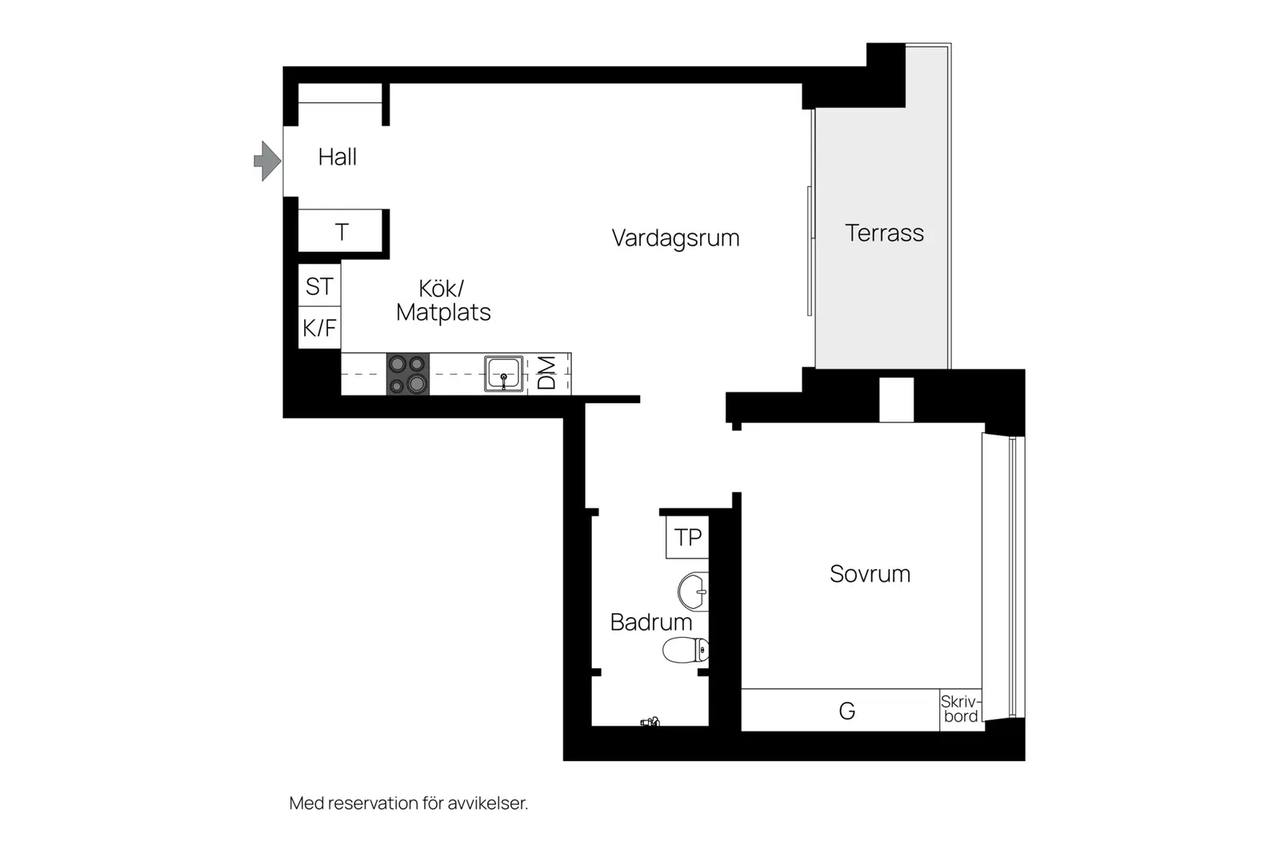 Planritning för Torsplan 8, vån 12