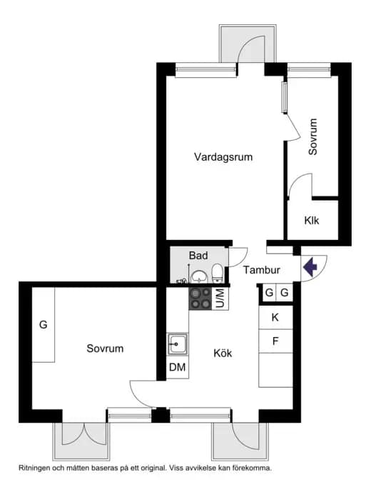 Planritning för Lilla Bergaliden 1